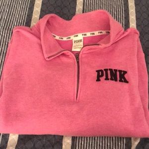 Victoria’s Secret pink hoodie.